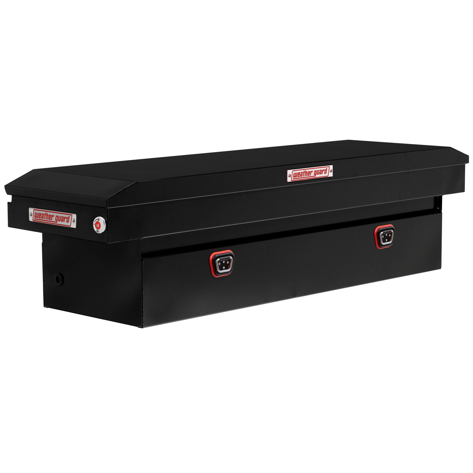 Weather Guard, 71in. Saddle Box, Steel, Full Standard, Black, Width 72 in, Material Steel, Color Finish Gloss Black, Model# 126-5-04